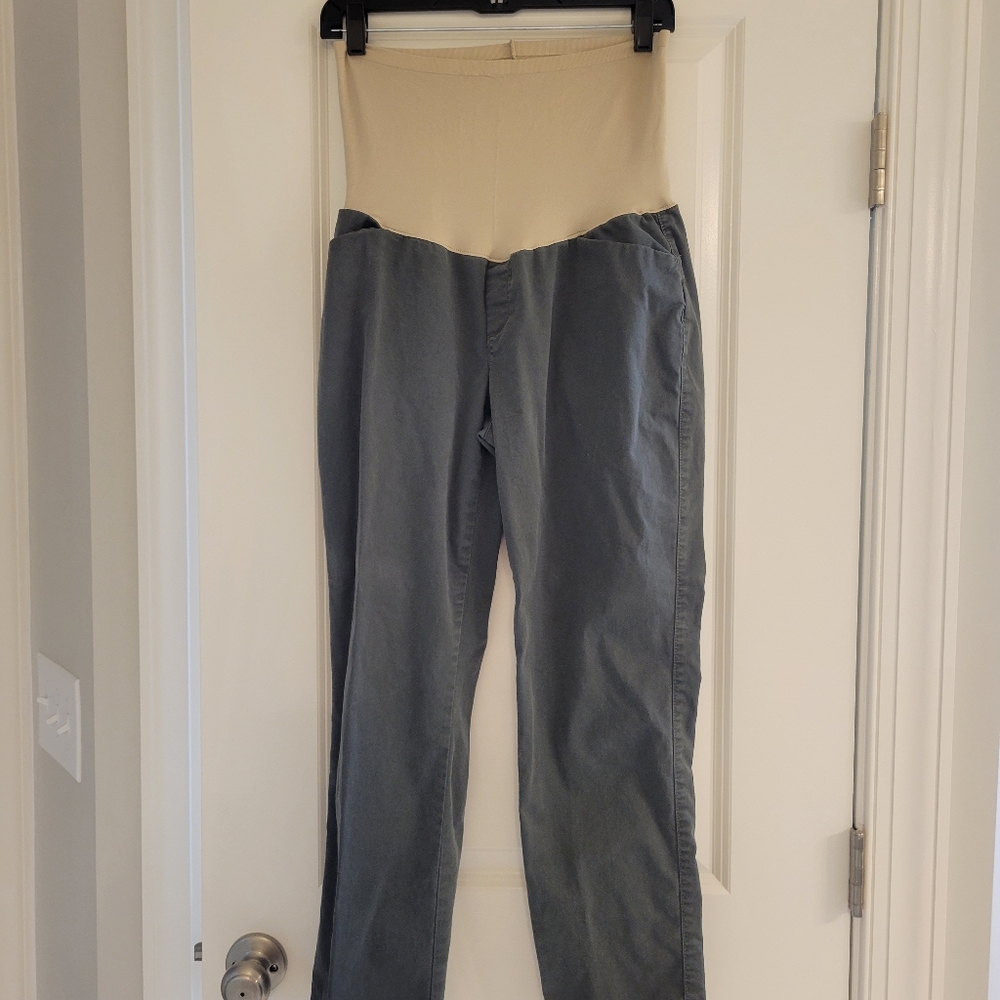 Olive Green Maternity Pants (Trouser)w/ Belly Band